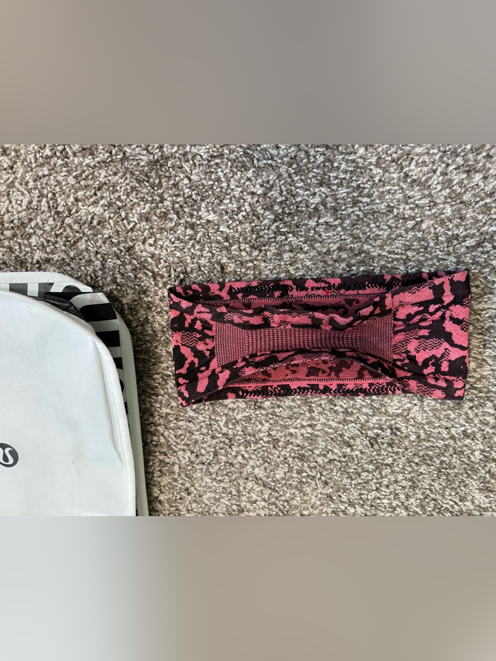 lululemon athletica Pink and Black Knit Headband - Picture 4 of 13